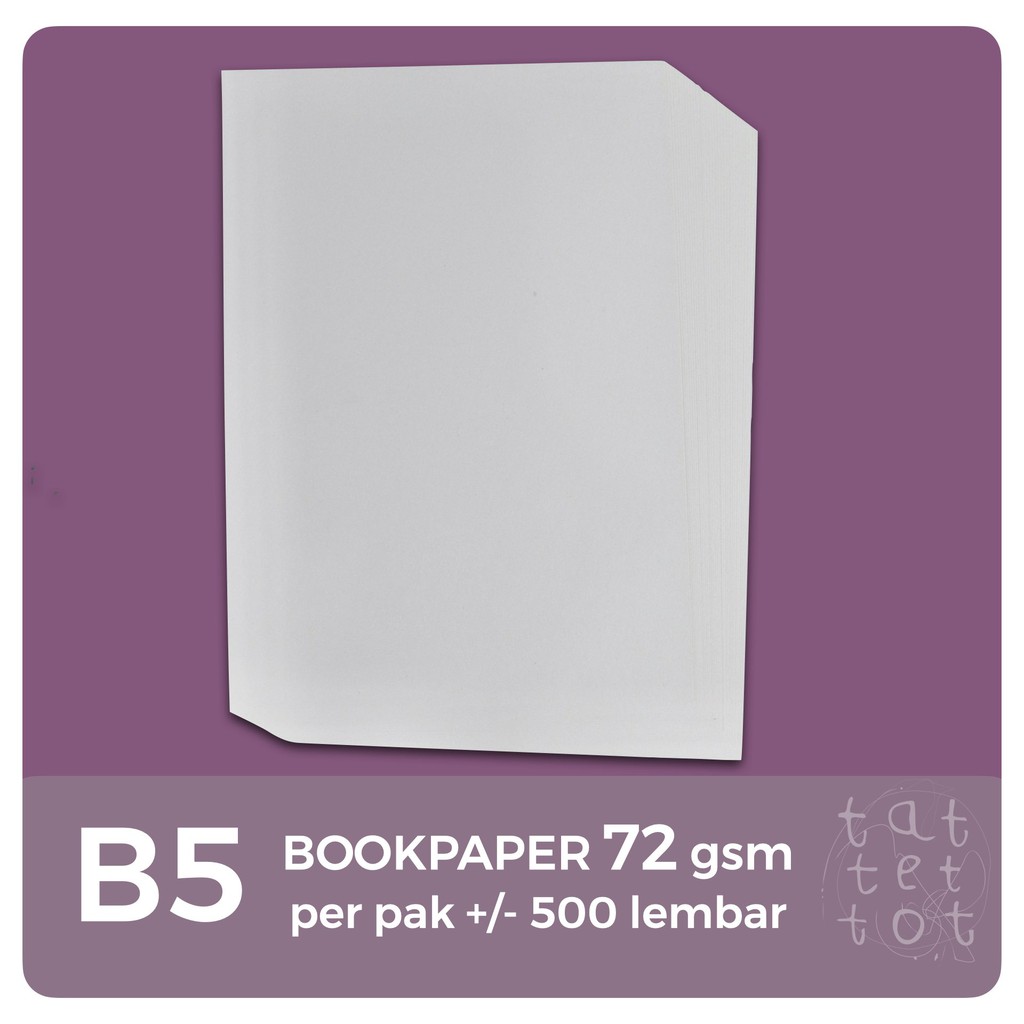 

B5 BOOK PAPER 72 B5 IMPERIAL B5 18.1x25.7 cm