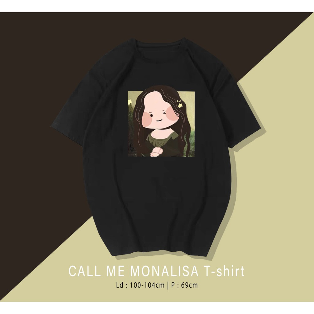 MONALISA HAPPY CARTOON ART  / TERMURAH KAOS DESIGN PREMIUM