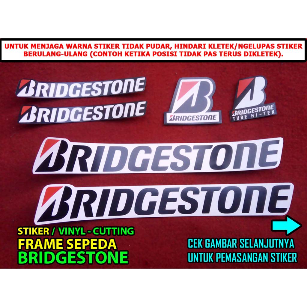 Stiker Frame Sepeda Bridgestone
