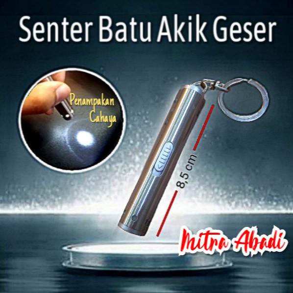 Senter Batu Akik Geser Mini LED