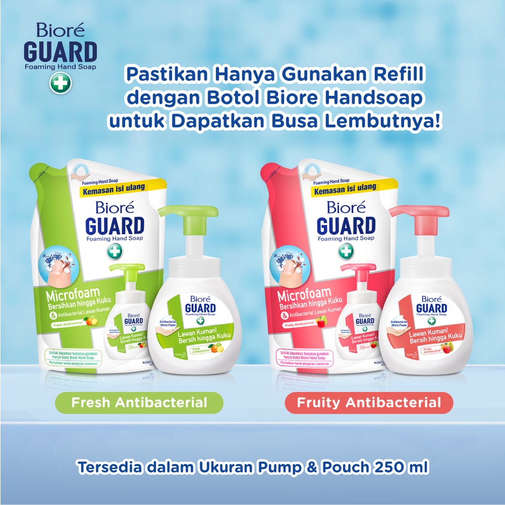BIORE Guard Foaming Hand Soap 250ml Antibacterial Pump / Refill / Biore Hand Wash Foam