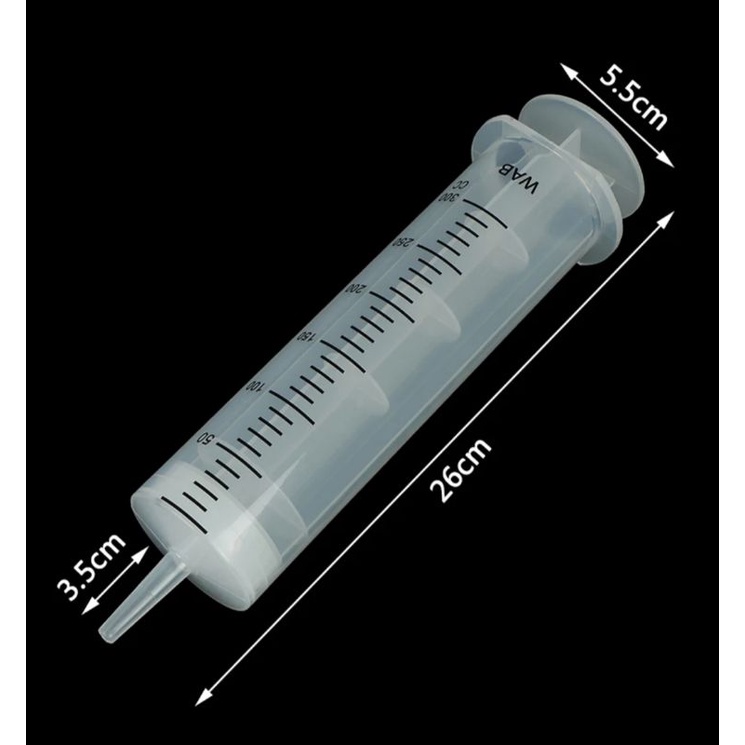 ALAT SUNTIKAN BESAR JUMBO LARGE SYRINGE- BIBIT PARFUM TINTA LABORATORIUM  TABUNG SUNTIK KAPASITAS BESAR JUMBO LARGE SYRINGE 300 CC BUKAN 150 ML 200ML 500cc JARUM SUNTIK PANJANG SUNTIKAN SPUIT REFILL TINTA PRINTER - syringe spuit besar - isi ulang parfum