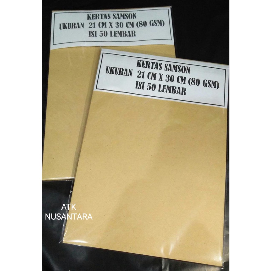

(100 LEMBAR) KERTAS SAMSON UKURAN A4 ( 21 CM X 29.7 CM ) / KERTAS KRAFF