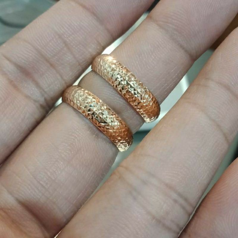 cincin emas asli kadar 375 18k.surat ada