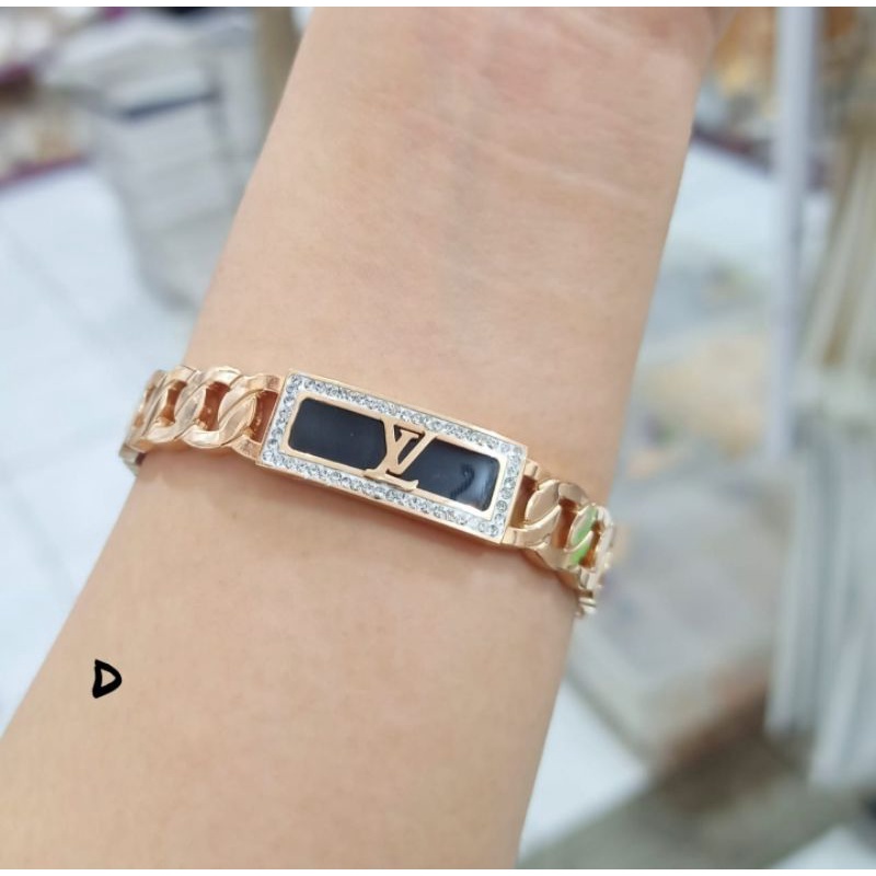 Gelang BANGKOK TITANIUM fashionable RoseGold perhiasan Anti Karat&amp;Anti Luntur elok menawan