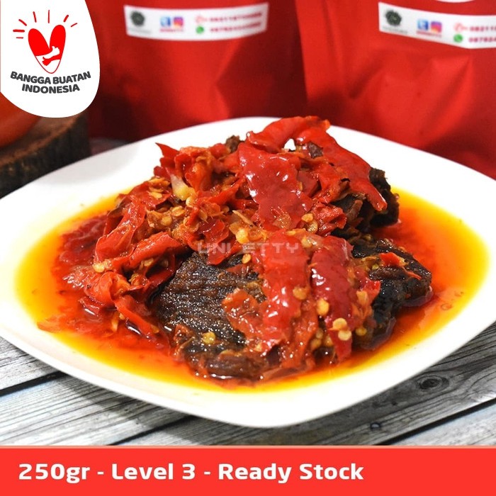 

Terbaru Dendeng Balado Batokok (Cabe Merah) PEDAS LEVEL 3 - ASLI PADANG Limited