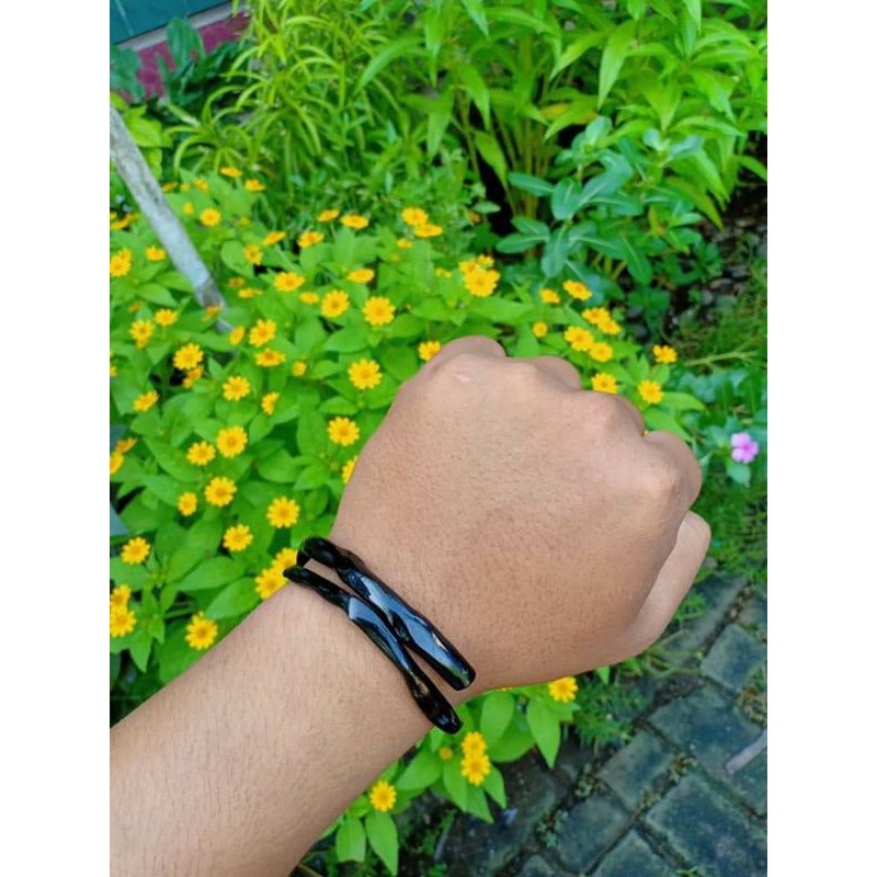 Gelang Bahar Hitam Pria & Wanita minimalis