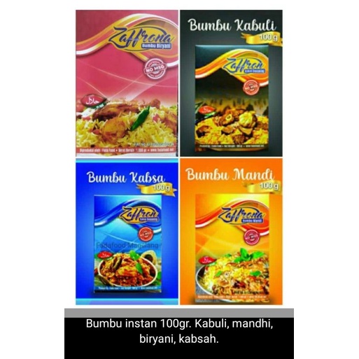 

Bumbu nasi kebuli, kabsa, mandi, biryani