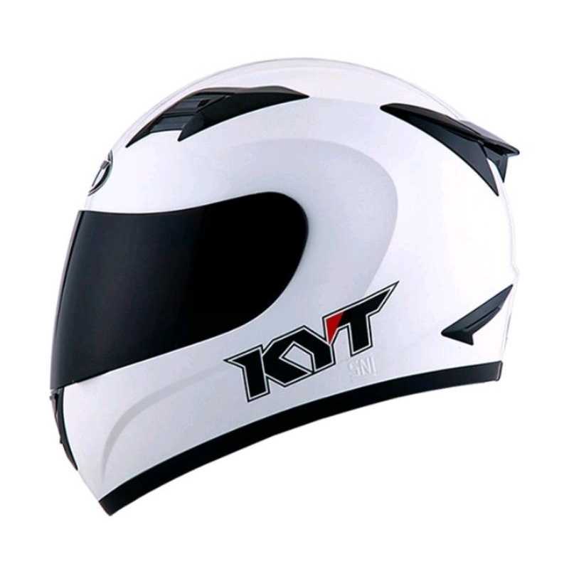 Helm KYT R10 Original White Solid/ Helm KYT R10 Putih - Charmoto