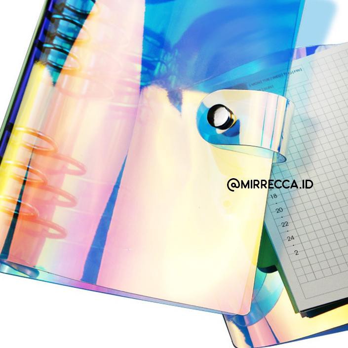 

PALING HOT!! (rqm-288) SOFT COVER PLASTIC BINDER A5 - 6 RING - TRANSPARENT LASER