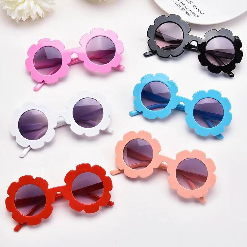 Kacamata Anak Perempuan Fashion Lucu Murah Kecil 2 Tahun Bunga Flower Sunglasses Lensa Hitam