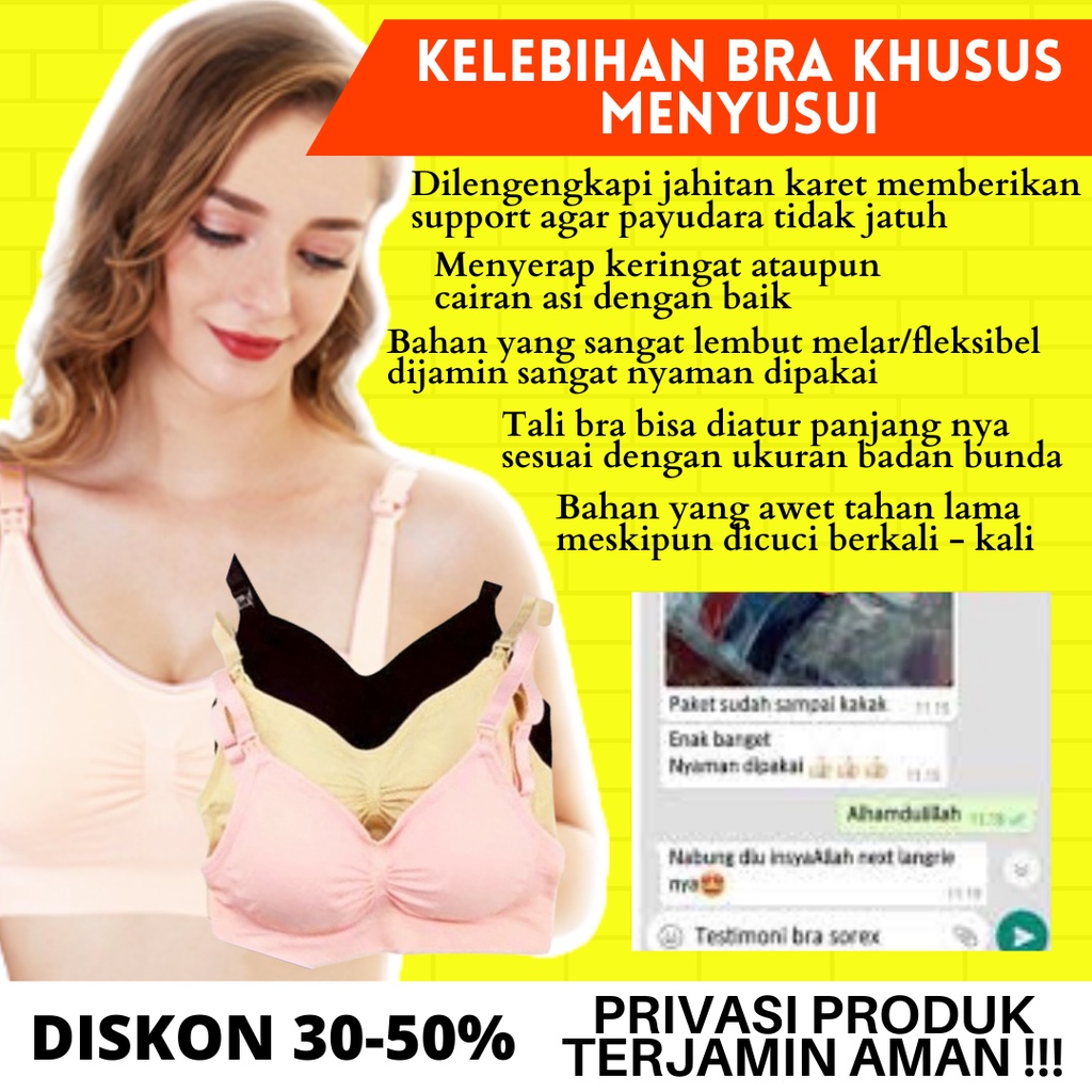 BH TANPA KAWAT BH BUSUI BRA SOREX 8200 ORIGINAL