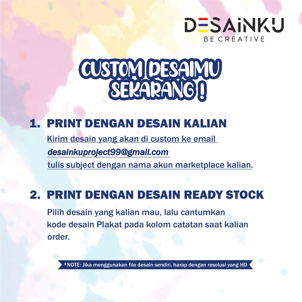 PLAKAT AKRILIK CUSTOM !!! Bisa custom desain - Print UV