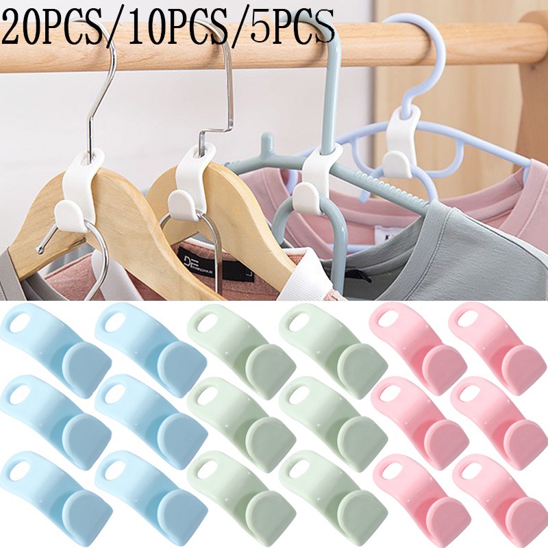 Multi-function Wardrobe Space-saving Hanger Hook Coat Hook Plastic Closet Stack Hanger Rack Bedroom Storage Wardrobe Organizer