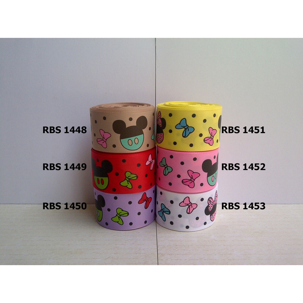 

[10 YARD] PITA GROSGRAIN MOTIF MICKY MINNIE MOUSE SALE RBS 1448,1449,1450,1451,1452,1453