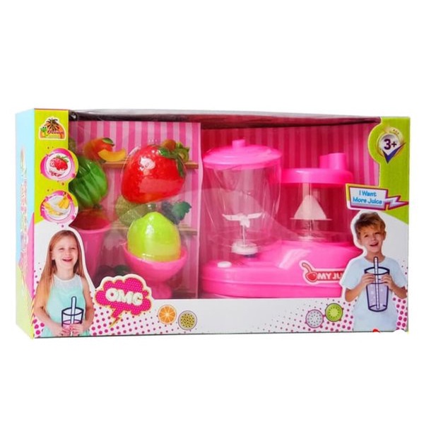 Mainan anak blenderan jus buah dan gelas pakai baterai / Jus Buah Little Juicer Blender /Blender set juice aneka buah