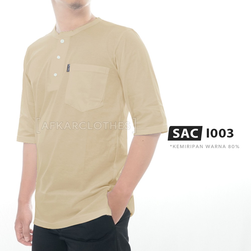 AFKAR Kurta Kaos Basic Pria Katun Combed SAC