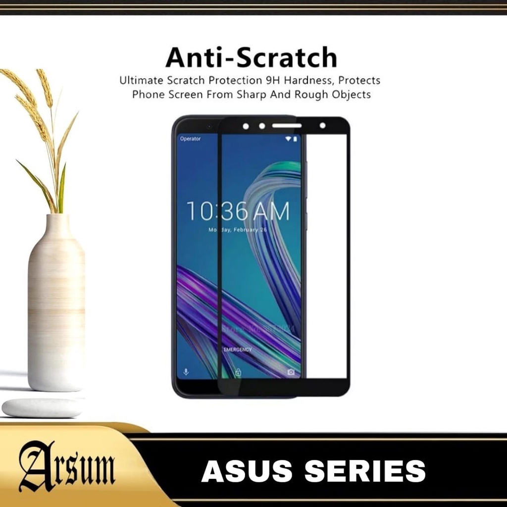 PROMO Tempered Glass Layar Asus Zenfone Max Pro M1, Max Pro M2 ( Full Lem Full Screen )