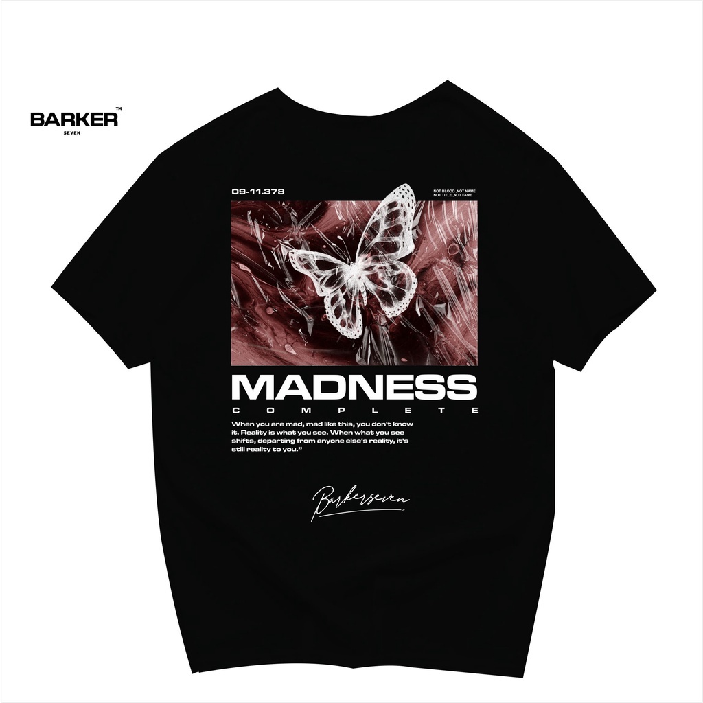 KAOS TSHIRT Barker seven MADNESS T Shirt pria Kaos Pria Kaos Distro Kaos keren Oblong