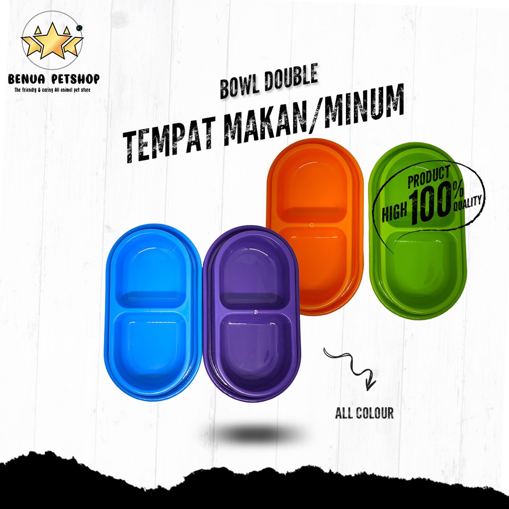 Bowl Double Tempat Makan Kucing Anjing Anti semut