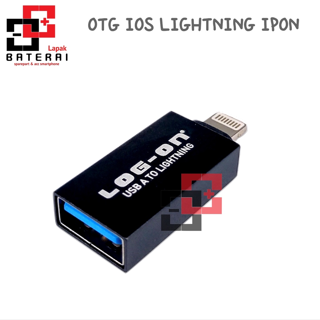 LOG - ON OT10 OTG Usb Iphone | OTG Lightning Bahan Metal