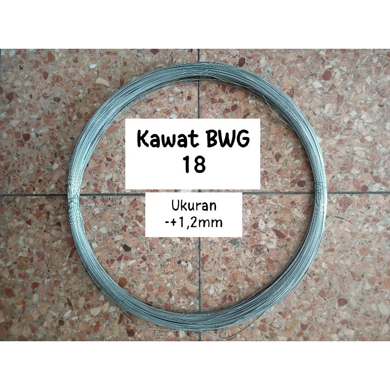 Kawat Galvanis 1,2mm Kawat BWG 18 Kawat Tali Kawat Putih (1 KG)