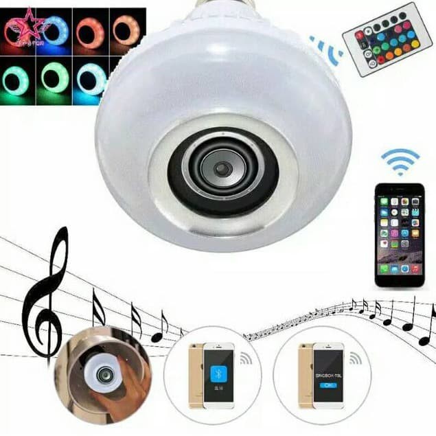 SPEAKER LAMPU BOHLAM WJ-L2 SPEAKER BLUETOOTH LED RG8 WJ-L2 SPEAKER LAMPU