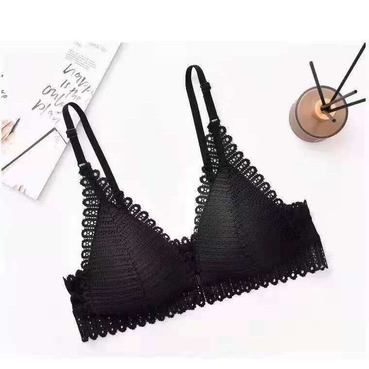 [ LINGERIE MASTER ] - (B-38) High Premium Quality BRA BH Push Up Tanpa Kawat Pakaian Dalam Wanita Nyaman-B-38 Hitam