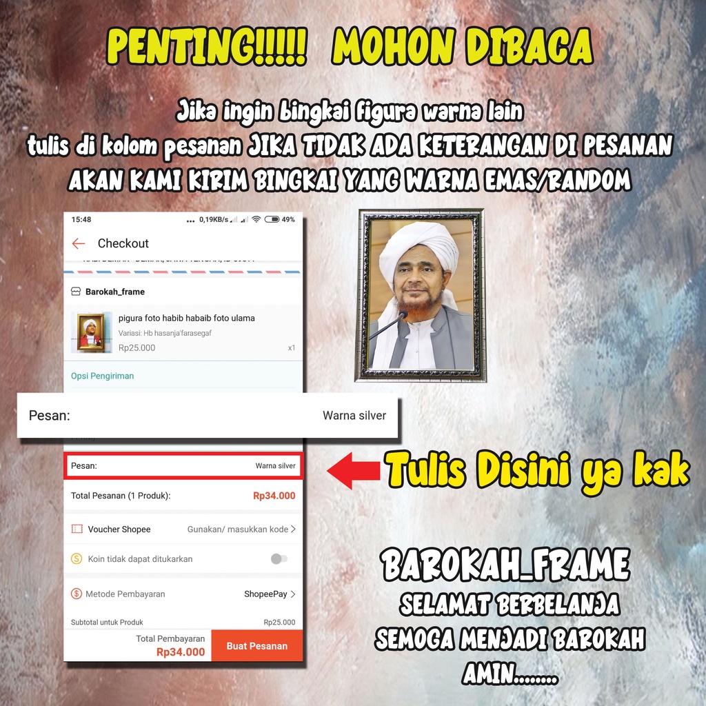 foto habib bingkai pigura foto habib dan ulama Habib Umar bin Hafidz Do'a dan ulama Sedunia a3+