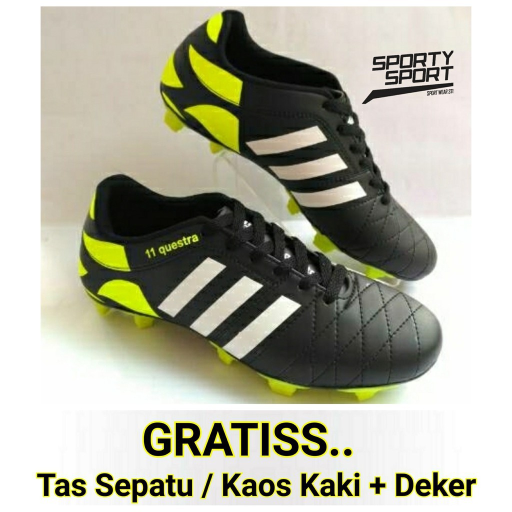 ( Gratis Tas Sepatu/Kaos Kaki + Deker ) Sepatu Sepak Bola Adidas 11 Questra Murah