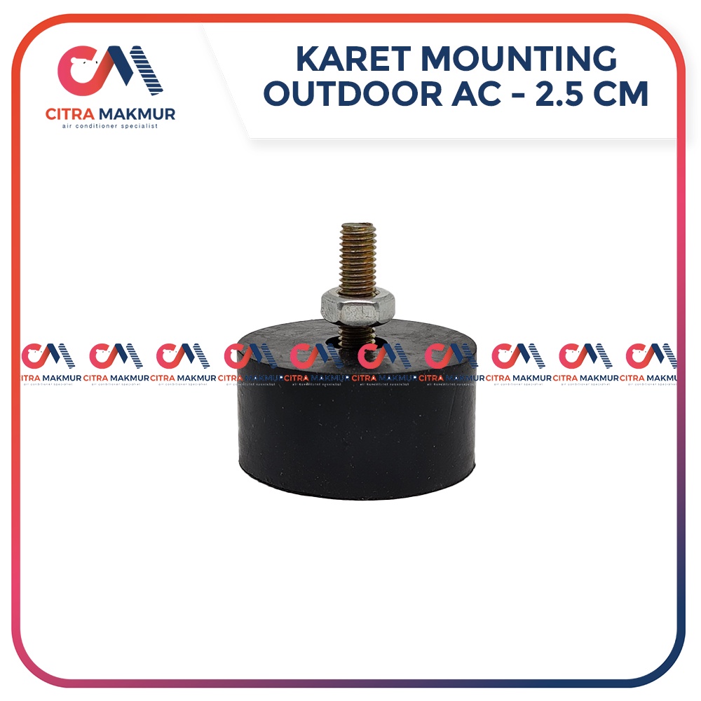 Karet Dudukan AC Split Outdoor- Engine Mounting 50 mm x 8 mm x 25 mm Mesin Air Conditioner Lantai Anti Getar