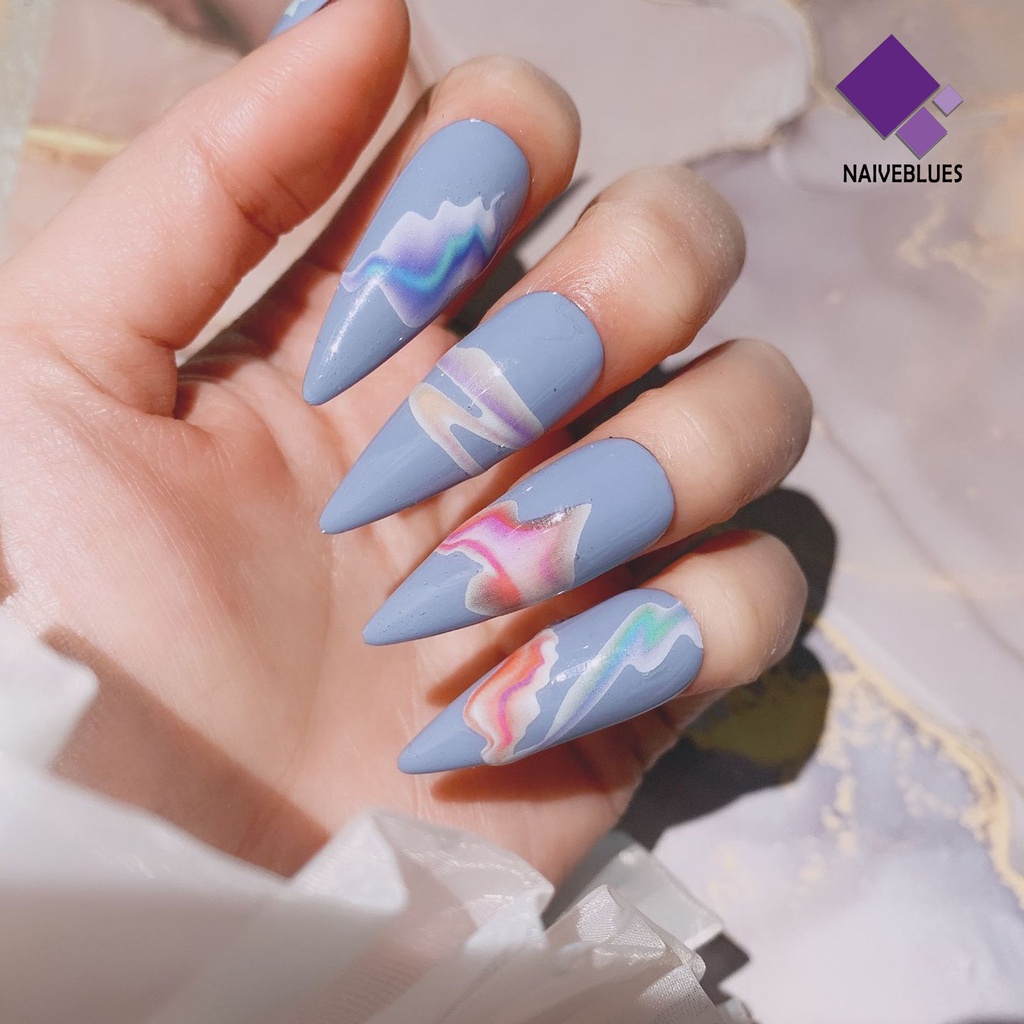 Naiveblue Stiker Kuku 3D Ultra Tipis Gaya Jepang Untuk Manicure