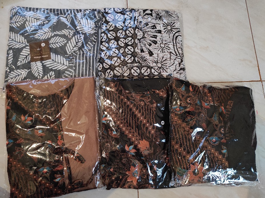 Tey-17 Batik Wanita Asj Sa Hrb026 Kenongo Kemeja Tosca Pendek