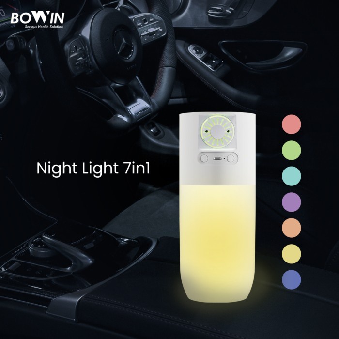 Bowin Oxy H2O Air Humidifier Purifier Diffuser Lampu Tidur Essential