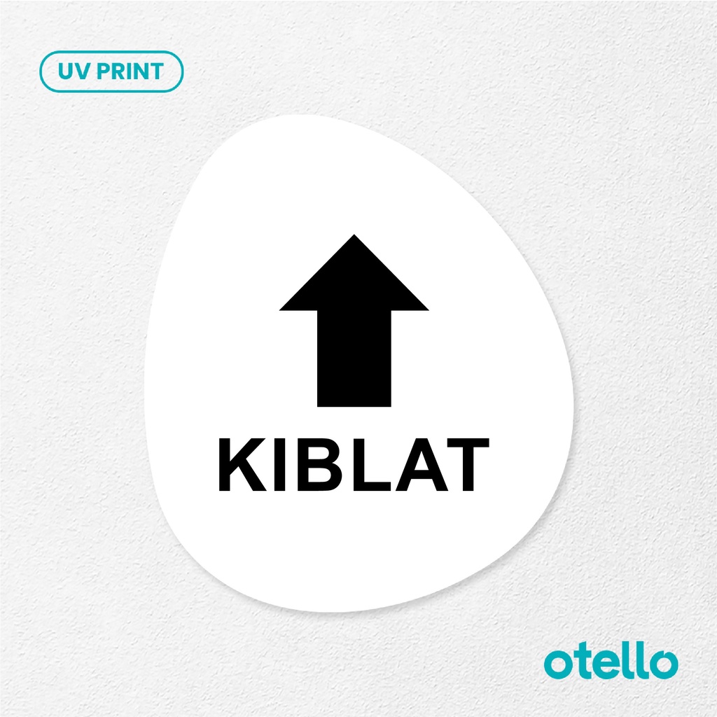 Kiblat Sign Board Akrilik Tempel Signage Dinding Papan Label Acrylic Restoran Dinding Petunjuk Toko Cafe