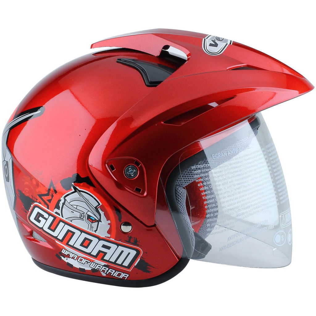 [Helm Anak] WTO Helmet Kids Pet - Gundam 3 - Merah