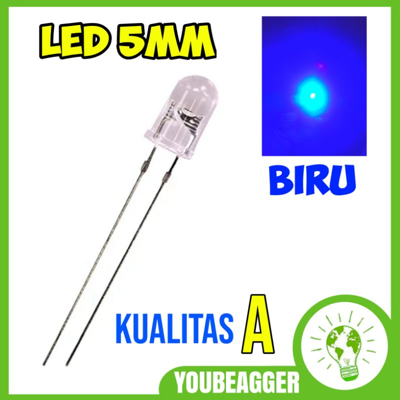 LED 5mm Biru 3.2-3.4v