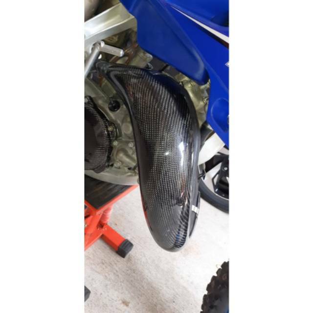 Pelindung knalpot carbon pipe untuk yamaha yz 125
