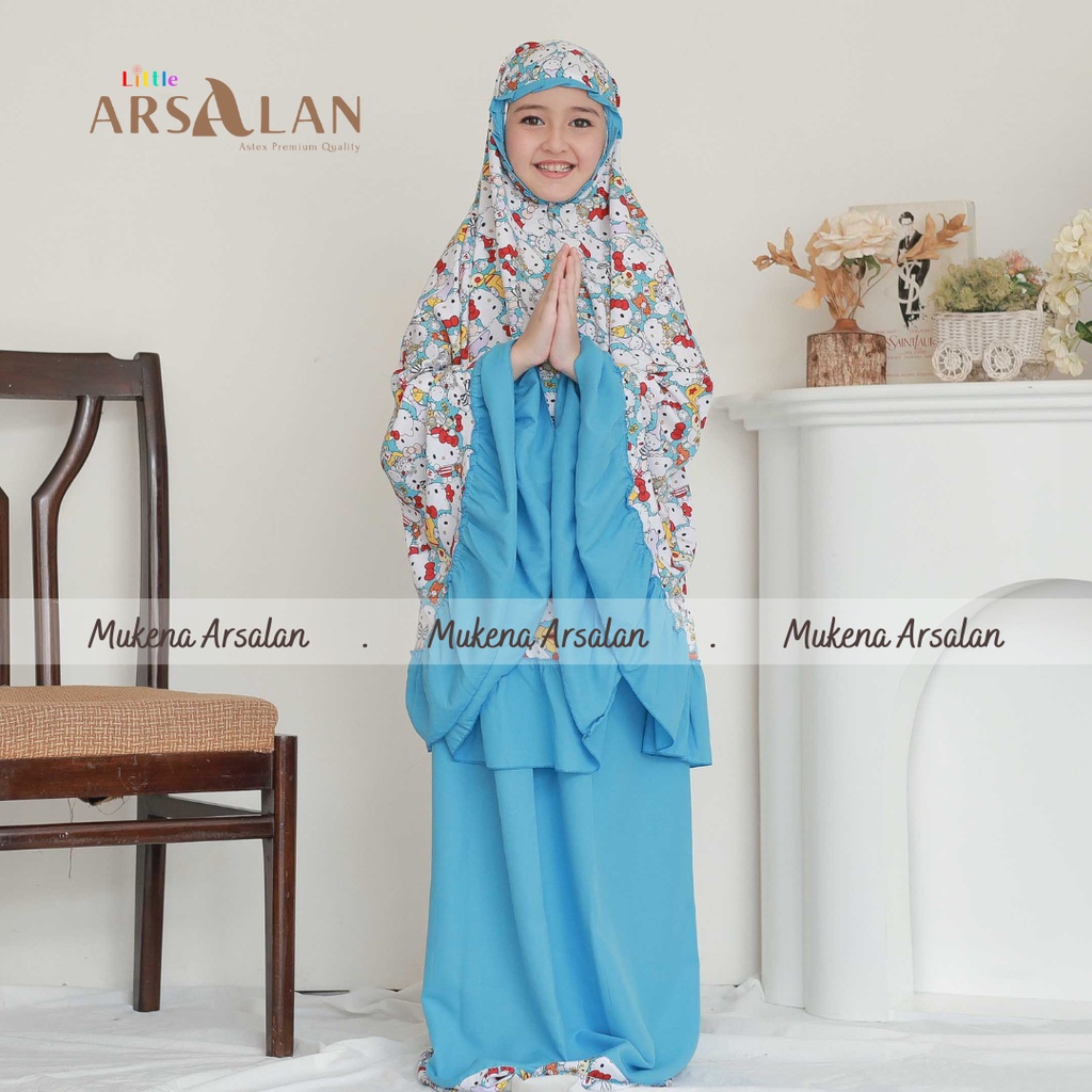 Mukena Anak Karakter Unicorn Minnie Mouse Doraemon Kuda Poni Hello Kitty Kupu-Kupu Tas Ransel Rayon Anak Paud TK SD | Mukena Arsalan