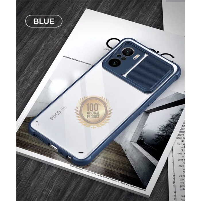 Case Poco F3 Hard Case Fusion Slide Protec Camera Casing Premium - Hijau