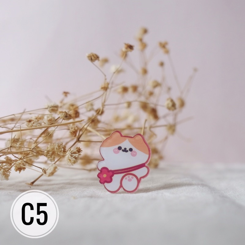 Mores Pin Akrilik Lucu Aksesoris Seri C (Animal) untuk Tas Cute Pin Brooch Pin Bros Acrylic Korean Style