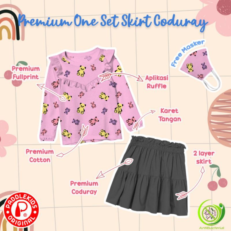 setelan premium oneset paddle kids size 2T,4T,10T