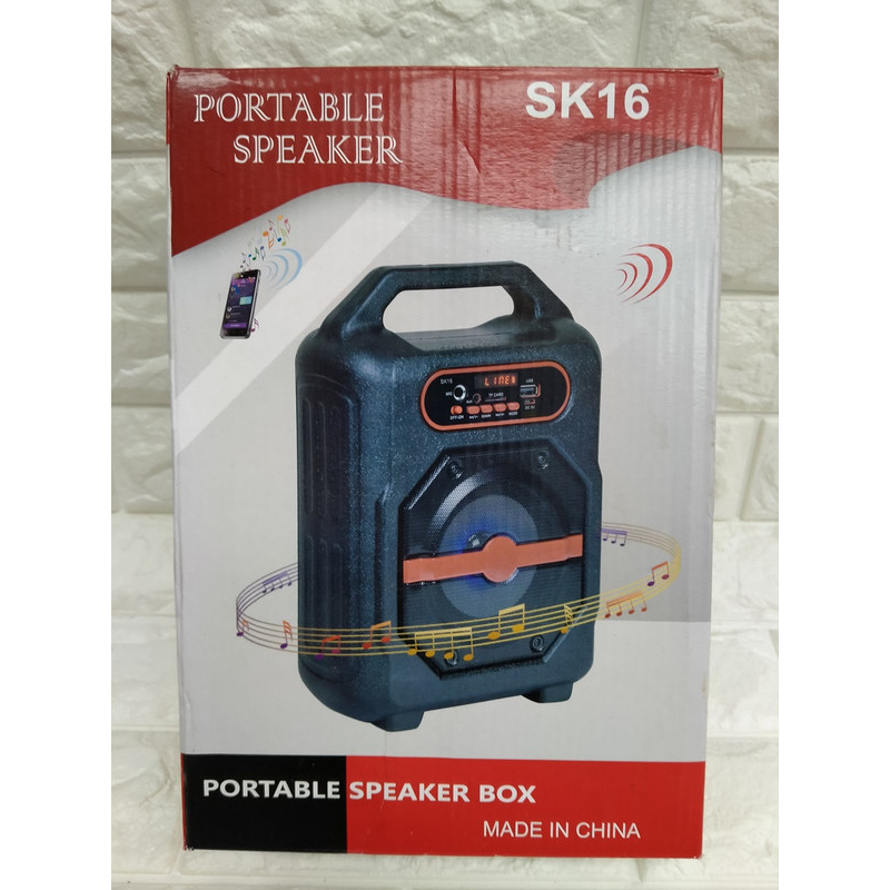 PORTABLE SPEAKER BLUETOOTH BT WIRELESS SK-16 SK16