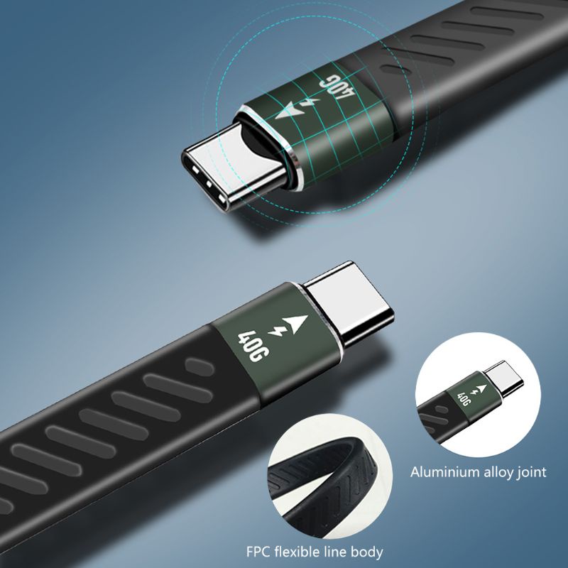 Cre Kabel Data / Charger USB 3.1 Tipe C 60W PD 40Gbps Untuk Thunderbolt 3 Devi