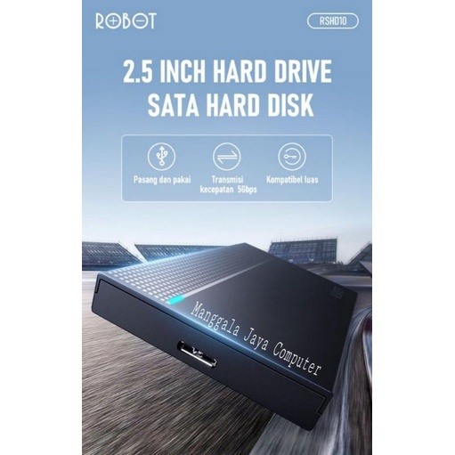 HDD Case ROBOT RSHD10 2.5 Inch SATA USB 3.0 Enclosure HDD SSD 2.5" Original - Casing Harddisk Extern