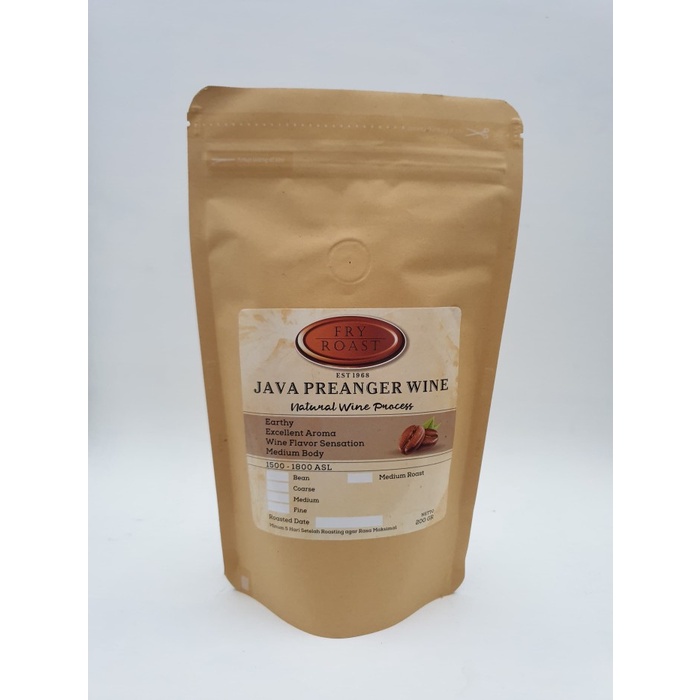 

t01thy Kopi Arabica Java Preanger Natural Wine Process 200 Gr Biji Dan Bubuk - Biji Ds20X11