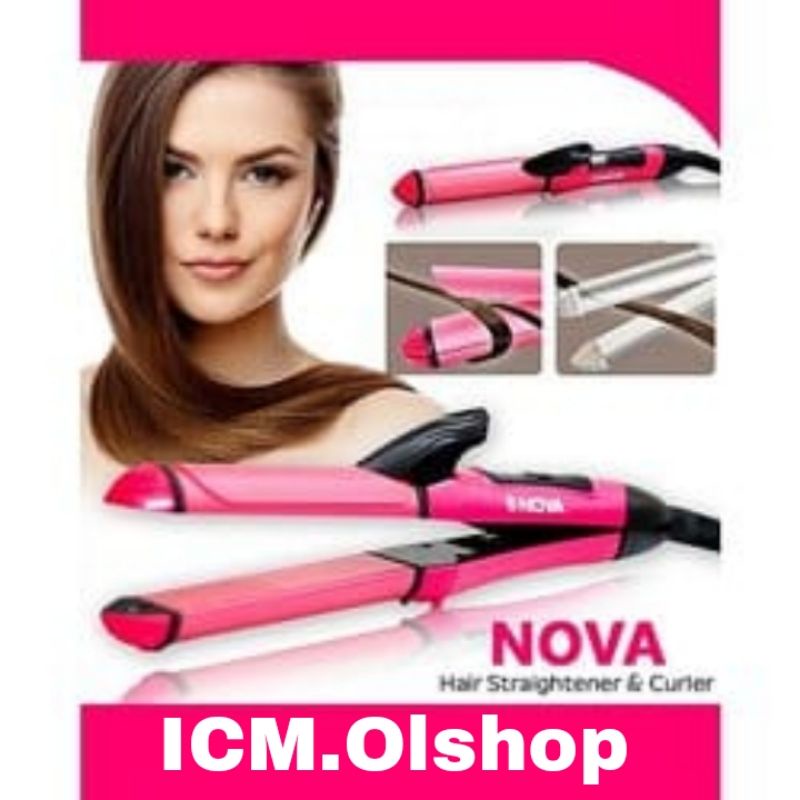 CATOK NOVA MINI 2IN1 NHC 2009 Curl &amp; Straight Hair Beauty Set catokan keriting lurus⭐ ICM ⭐