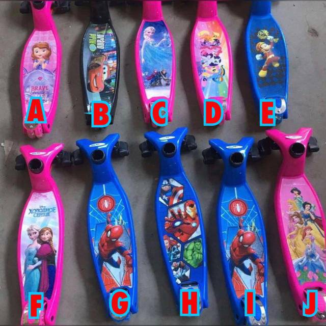 Kickboard Scooter - Otoped Anak / Skuter Anak Roda 3 Ban KARET/PU