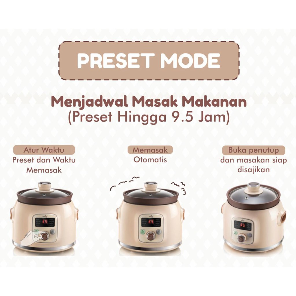 (PALET KAYU) Emily - Slow Cooker 2Litre