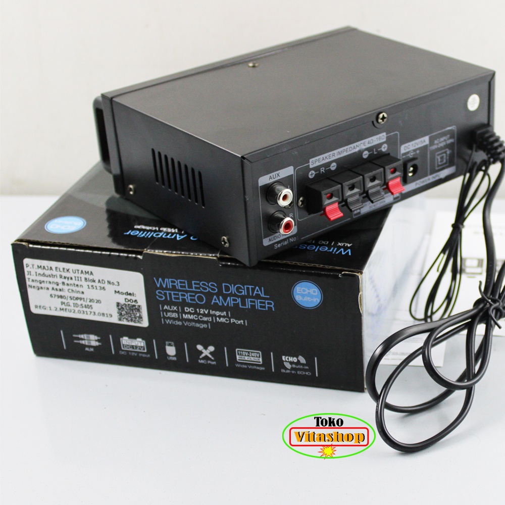 Ampli Targa D-06 Amplifier Power Amply Mini / Suport USB MP3 Bloetooth